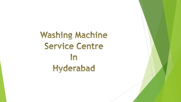 Washing Machine Service Center in Hyderabad