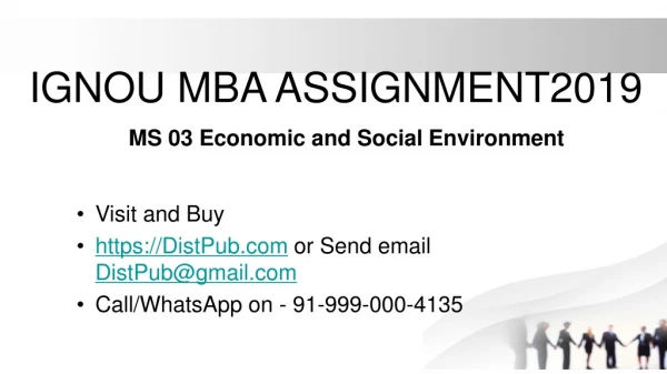 IGNOU MBA Assignments Ms 03 economic and social environment solution 2019