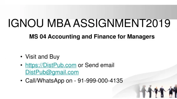 MS 04 Accounting and Finance for Managers