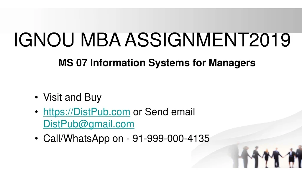 ignou mba assignment2019