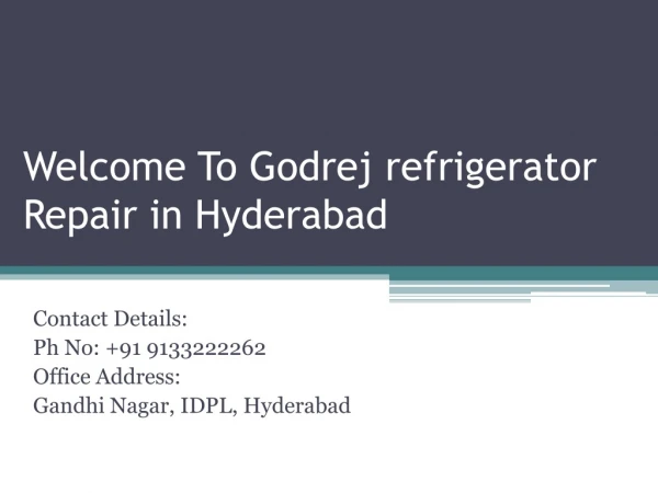 Godrej Refrigerator Repair in Hyderabad