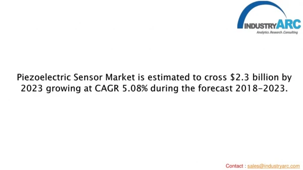 piezoelectric sensor market is growing at CAGR 5.08% during the forecast 2018-2023.
