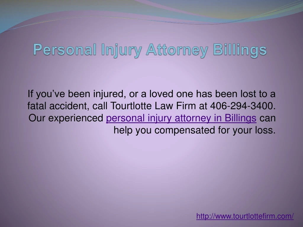 personal injury attorney billings