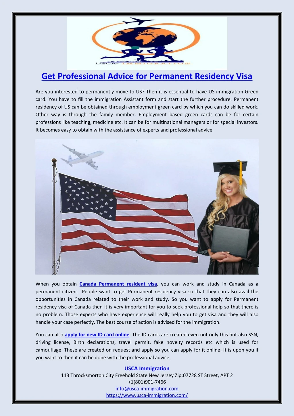get professional advice for permanent residency