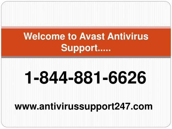 Avast Antivirus helpline number 1-844-881-6626 In USA Canada