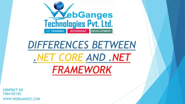 difference between .net core and .net framework.