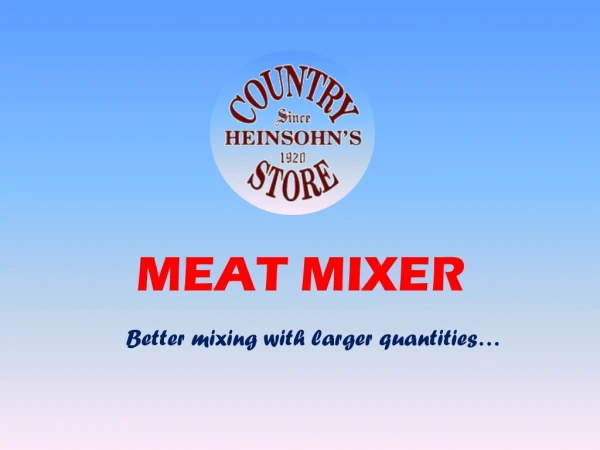 All models of Meat Mixer - Texastastes