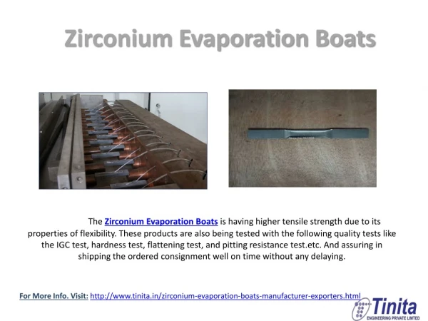 Leading Produser & Distributor of Zirconium equipment