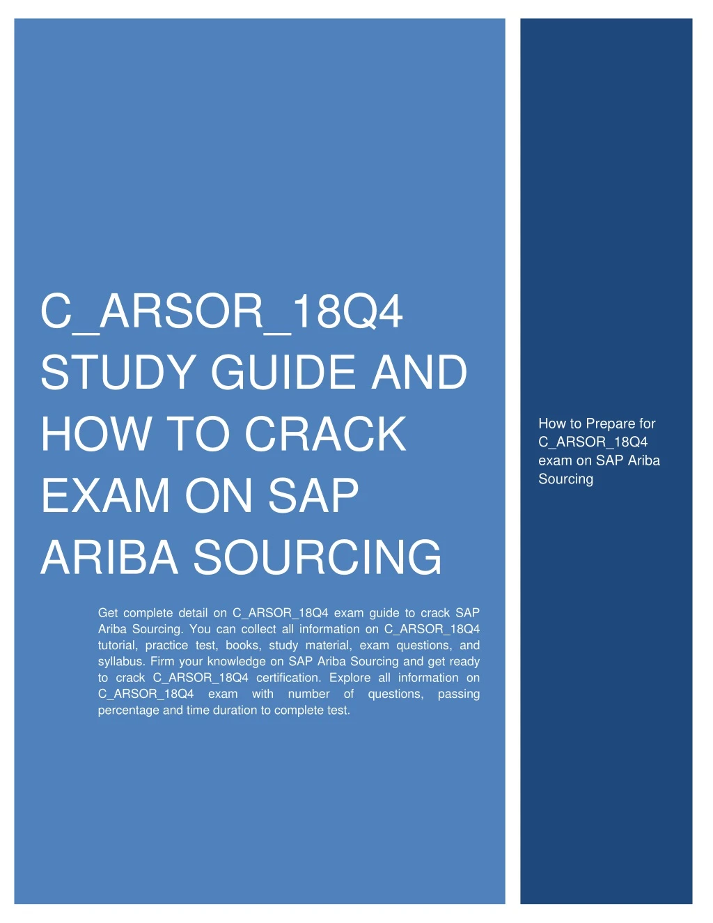 c arsor 18q4 study guide and how to crack exam