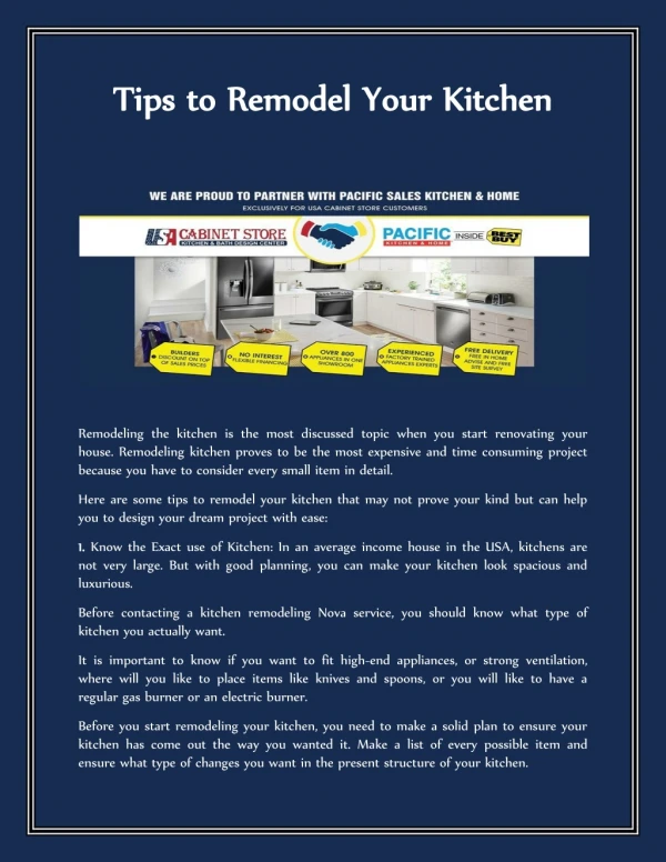 Tips to Remodel Your Kitchen