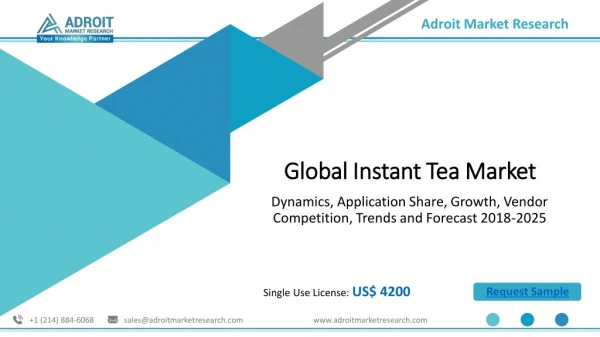 Instant Tea Market Size, Share , Industry Forecast Report 2025