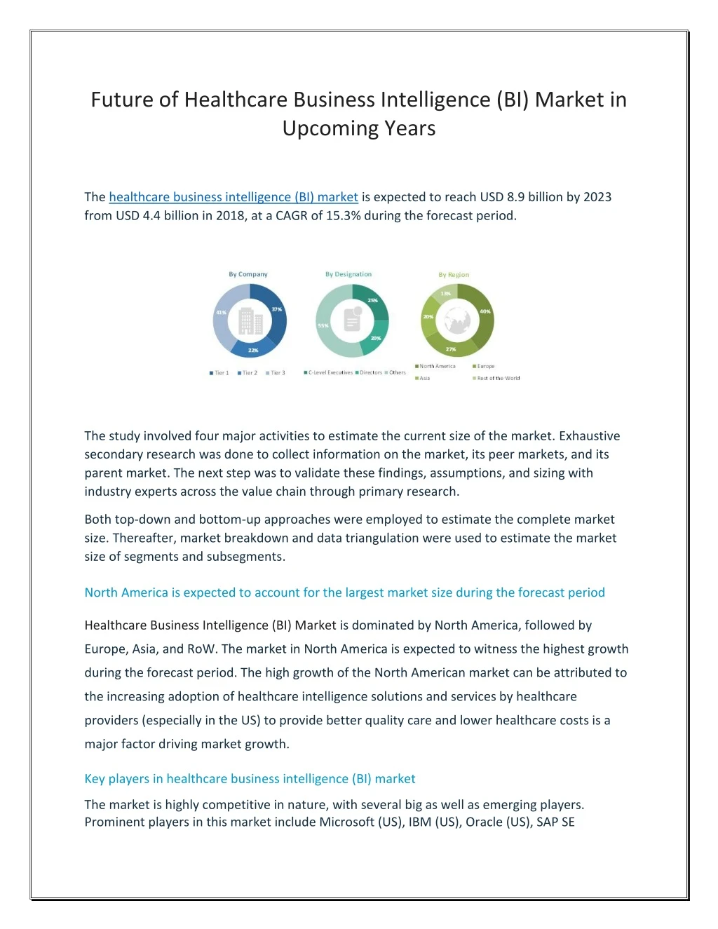 future of healthcare business intelligence