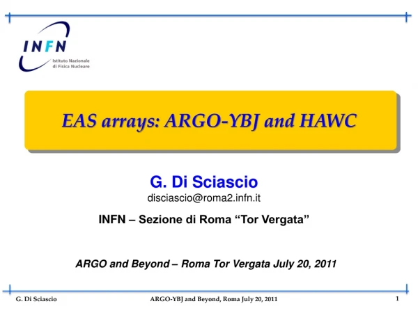 EAS arrays: ARGO-YBJ and HAWC
