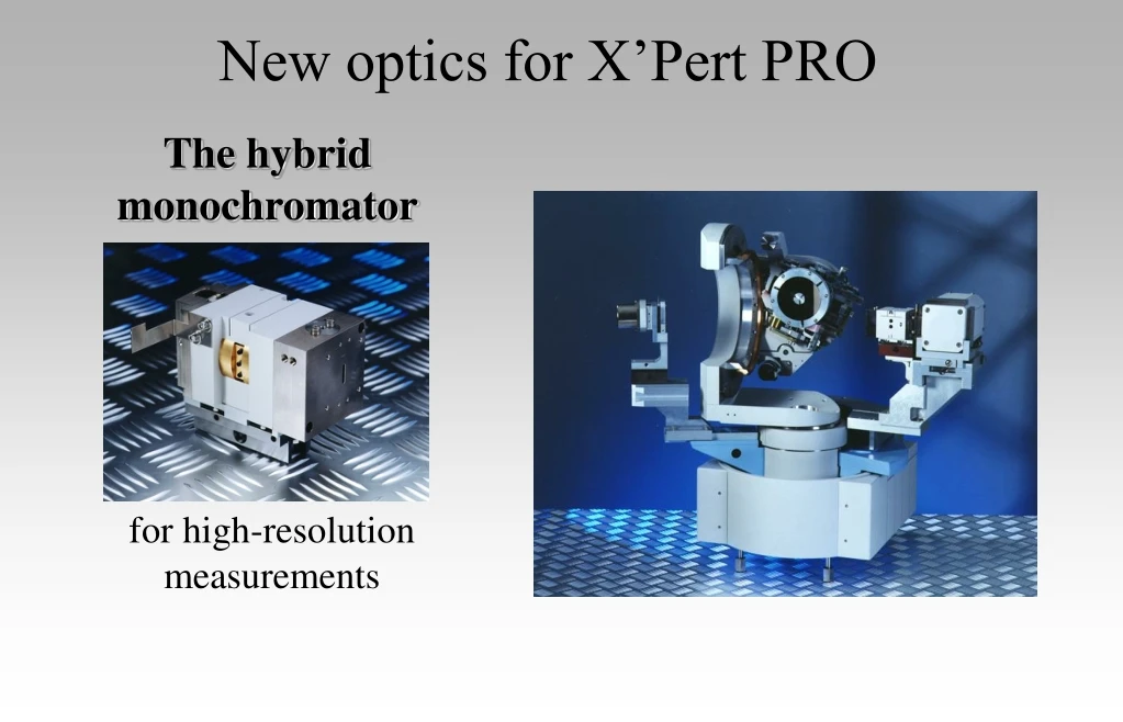 new optics for x pert pro