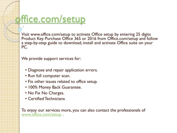 office.com/setup - Microsoft Office - www.office.com/setup