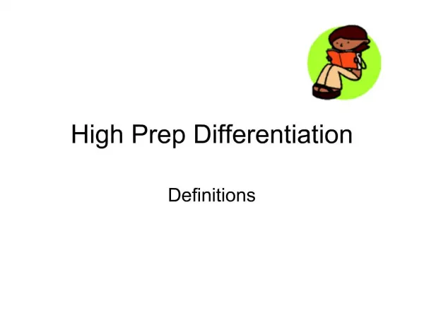 High Prep Differentiation