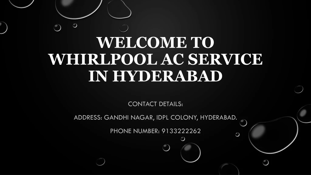 welcome to whirlpool ac service in hyderabad