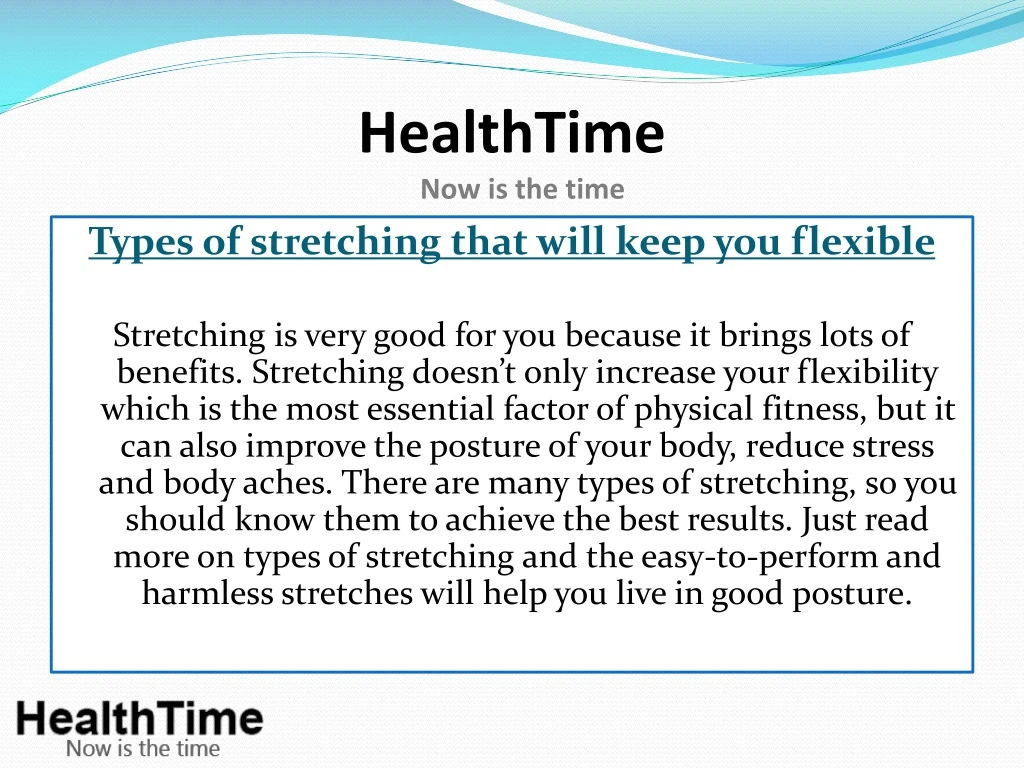 healthtime now is the time