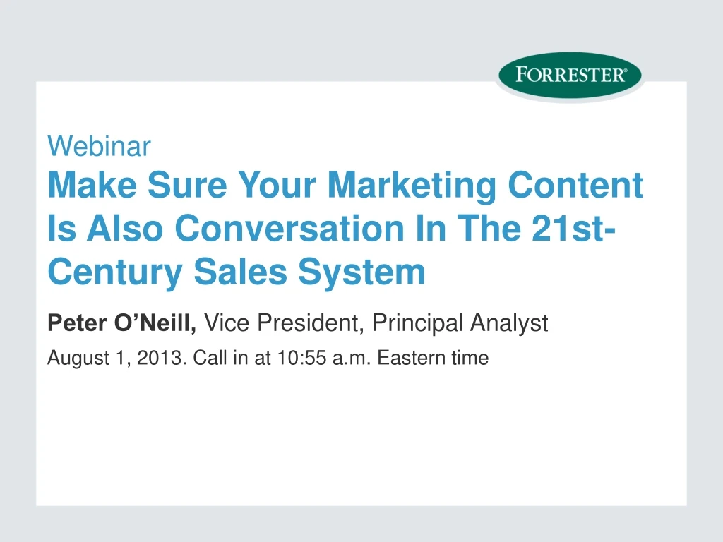 webinar make sure your marketing content is also conversation in the 21st century sales system