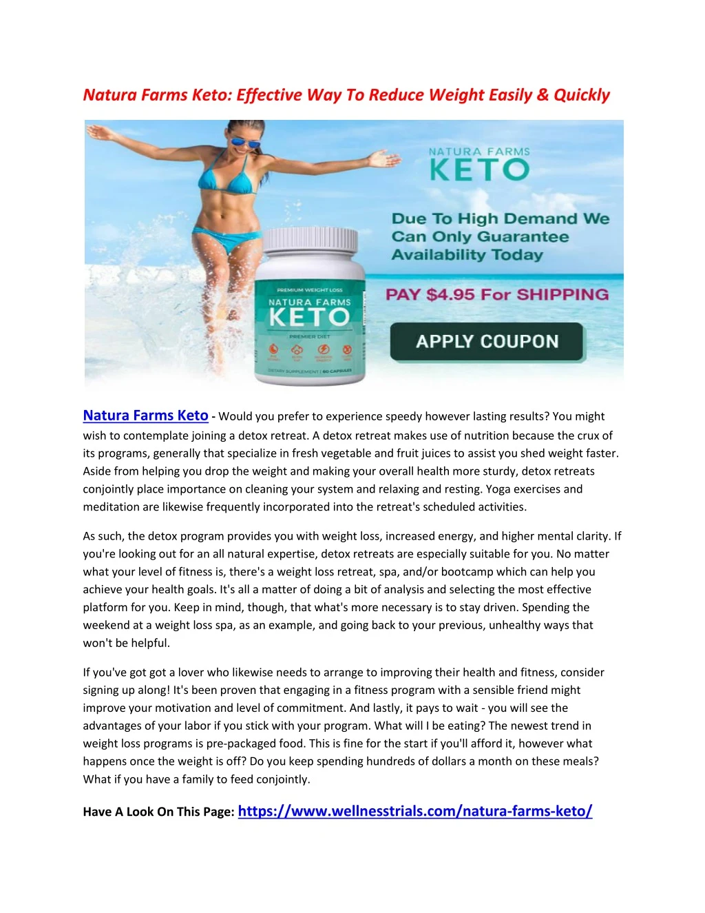 natura farms keto effective way to reduce weight