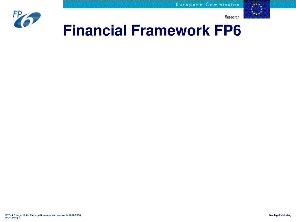 financial framework fp6