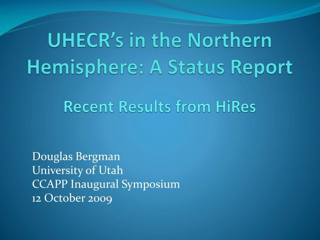 uhecr s in the northern hemisphere a status report