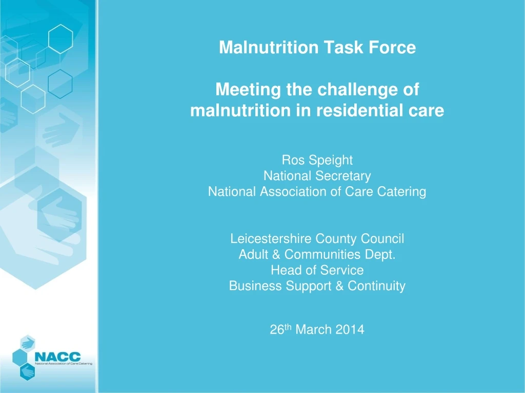 malnutrition task force meeting the challenge