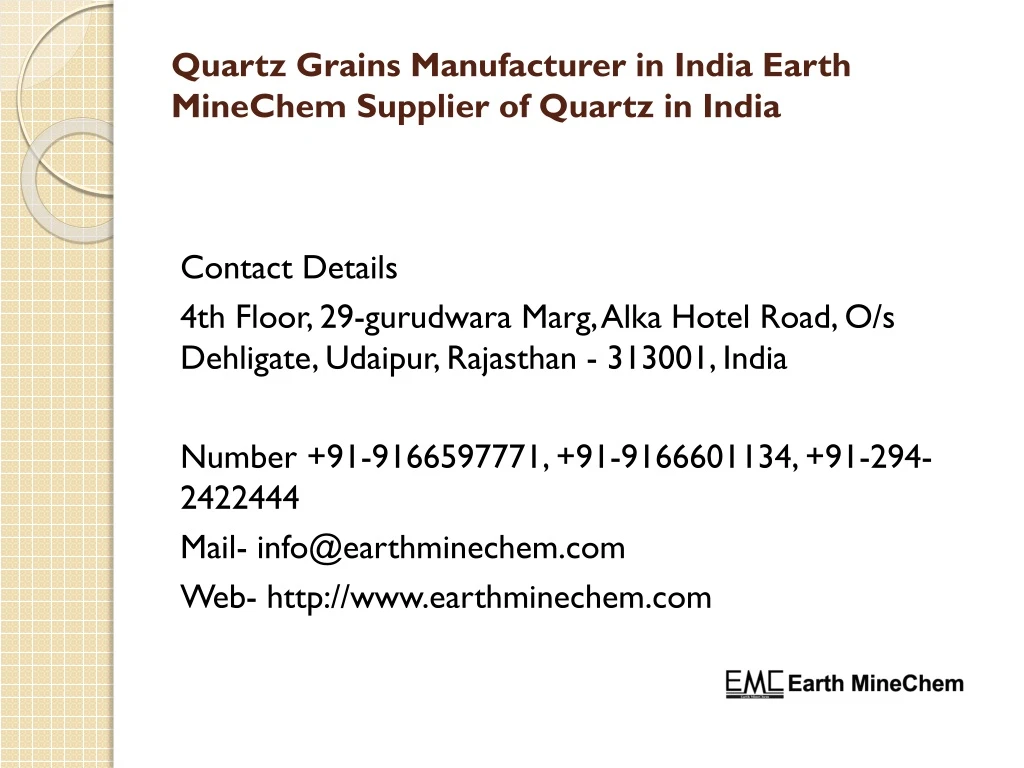 quartz grains manufacturer in india earth minechem supplier of quartz in india