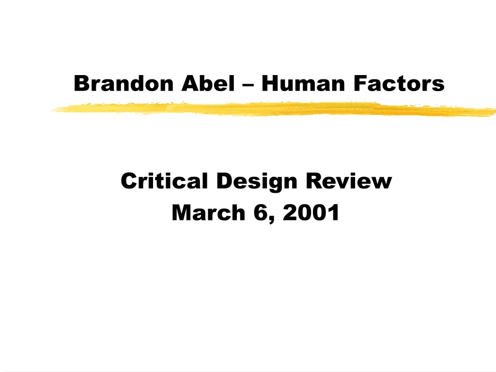 brandon abel human factors