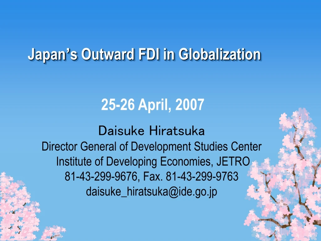japan s outward fdi in globalization