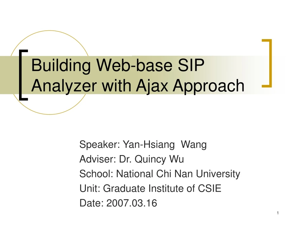 building web base sip analyzer with ajax approach