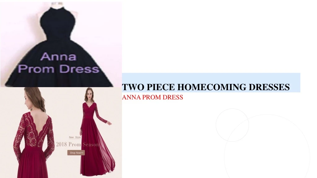 two piece homecoming dresses