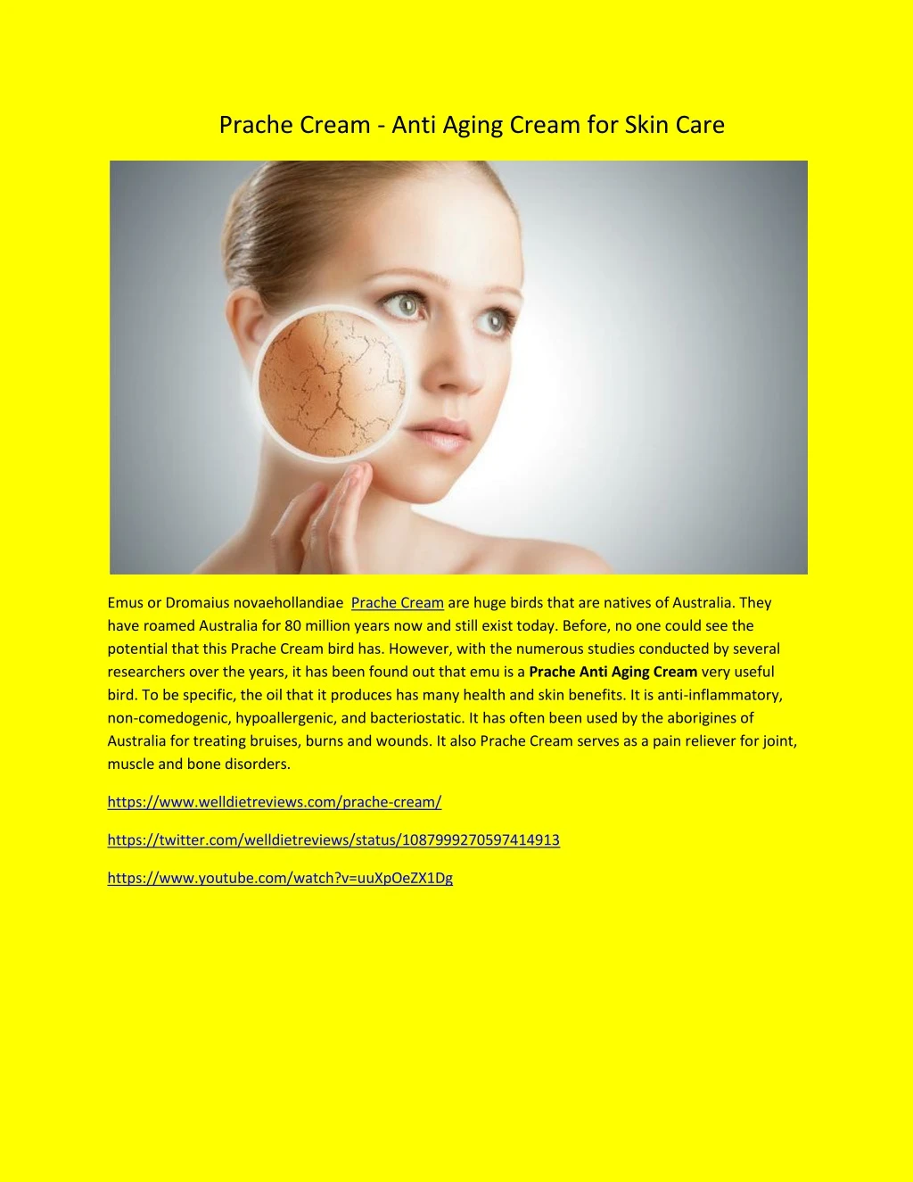 prache cream anti aging cream for skin care