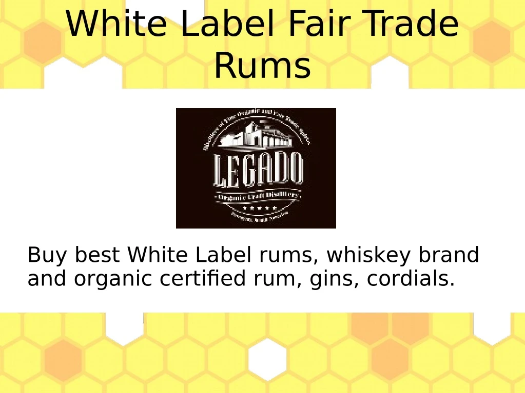 white label fair trade rums