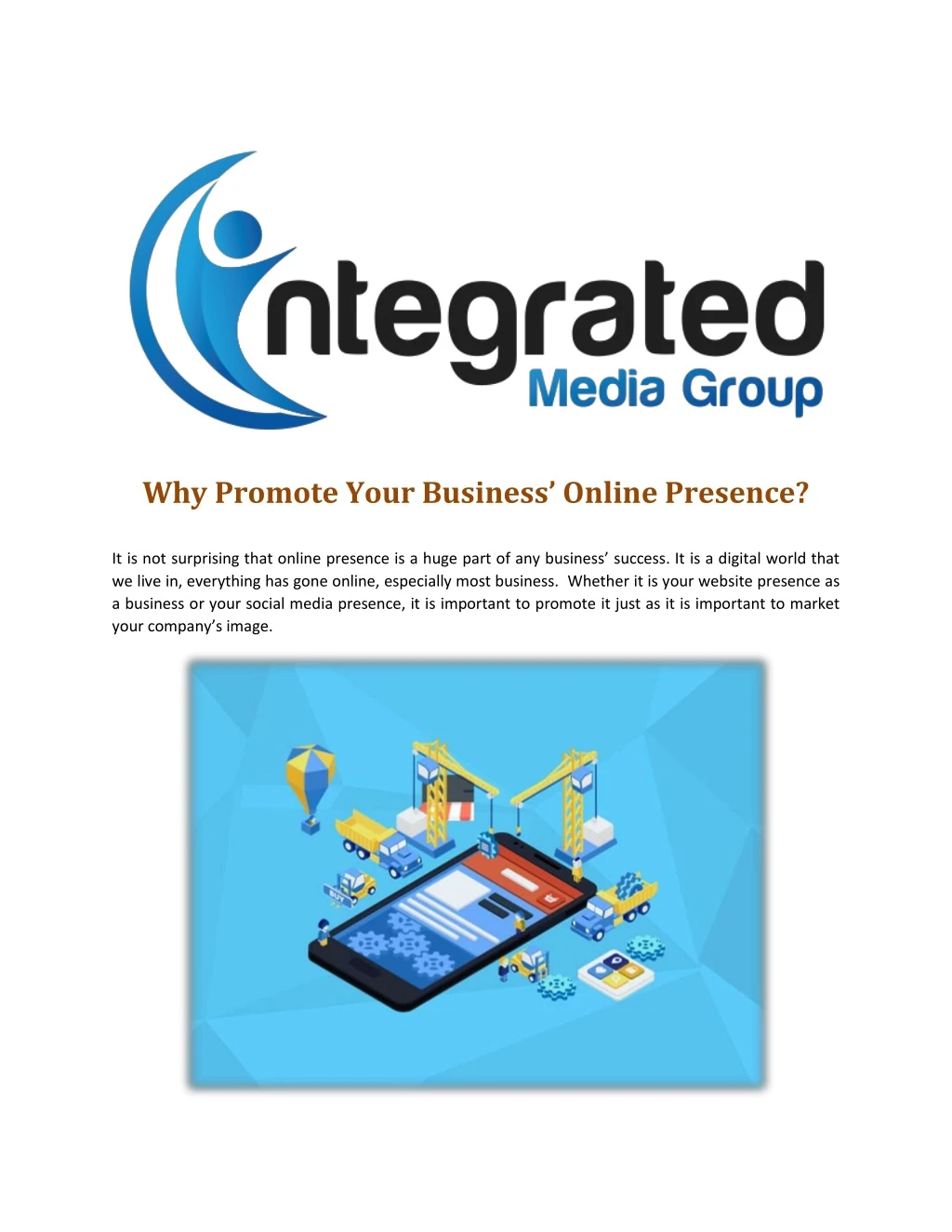 why promote your business online presence