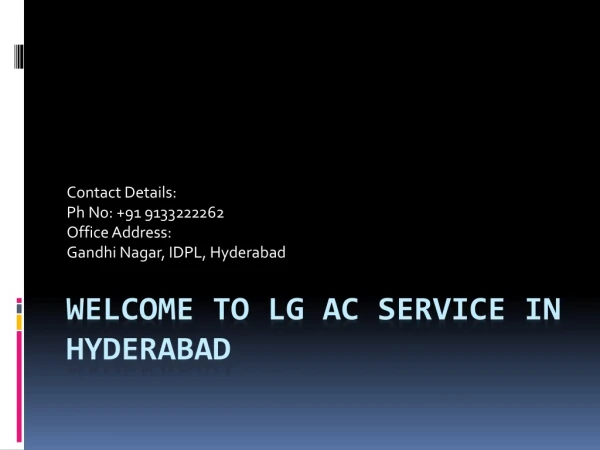 lg Ac Service In Hyderabad