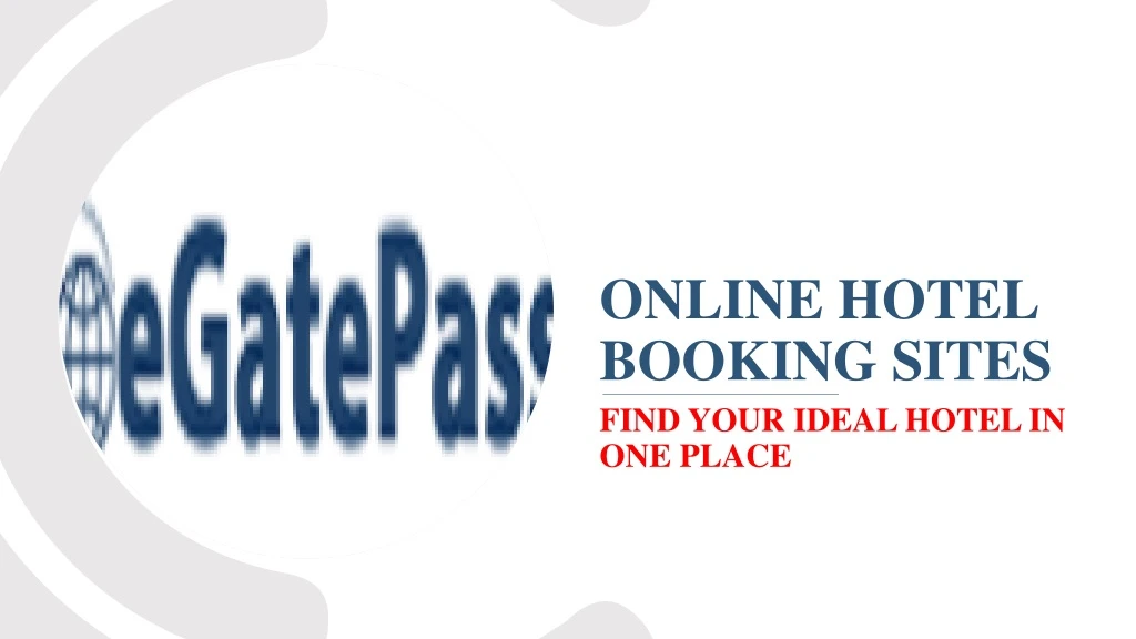 online hotel booking sites
