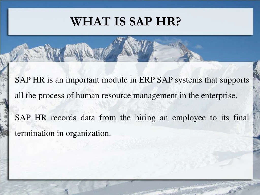 what is sap hr