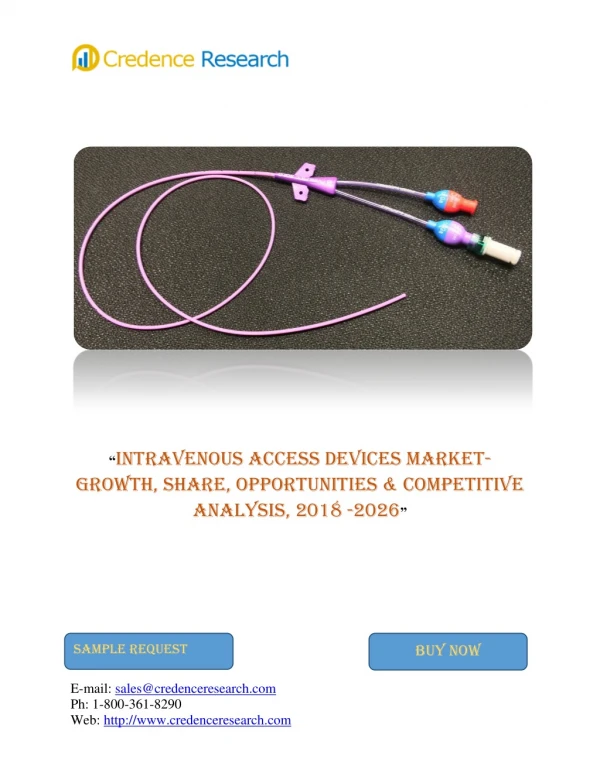 Global Intravenous Access Devices Market is Expected to Reach US$ 7,918.12 Mn by 2025