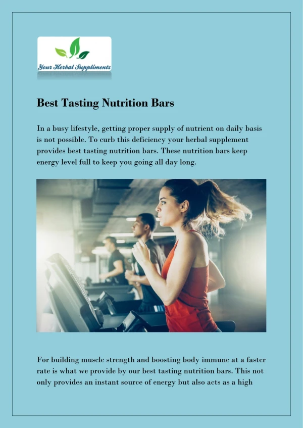 Best Tasting Nutrition Bars