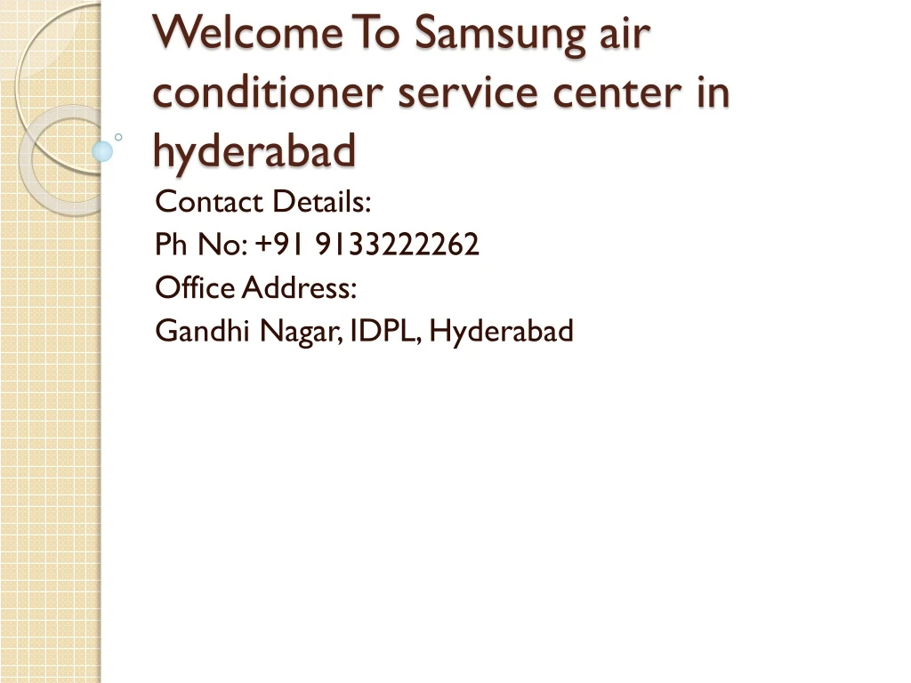 welcome to samsung air conditioner service center in hyderabad