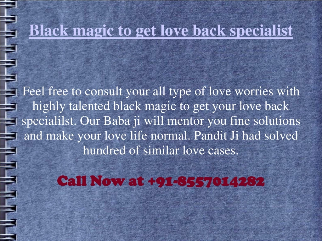 black magic to get love back specialist
