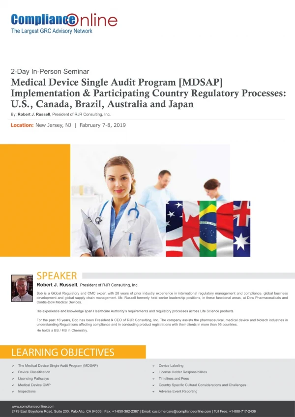 Medical Device Single Audit Program [MDSAP]