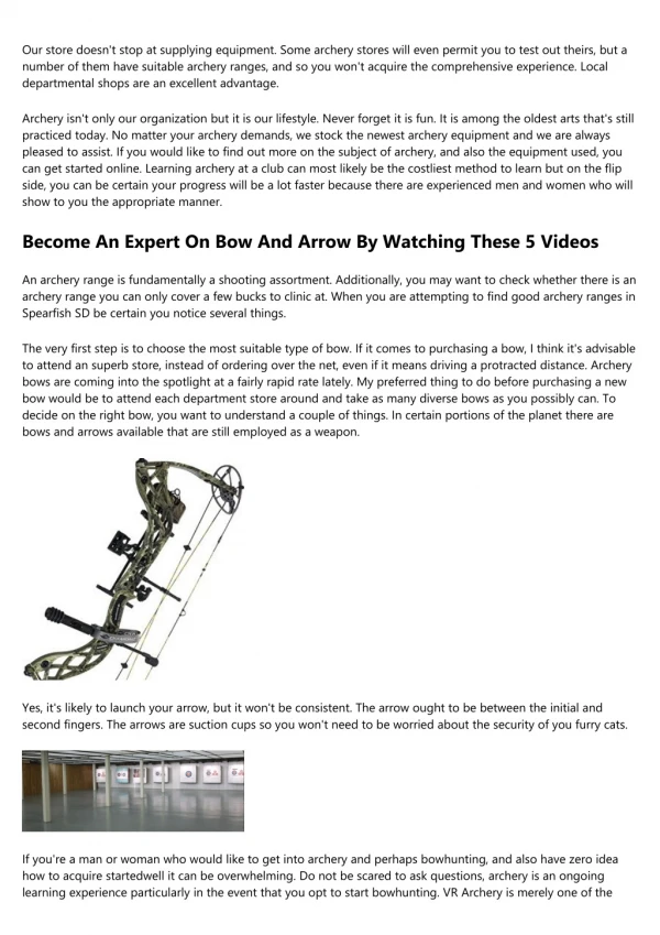 Pro Archery Equipment Explained In Fewer Than 140 Characters