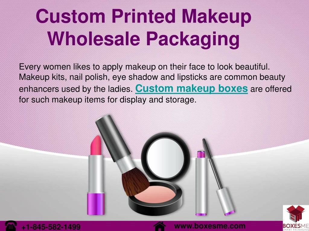 custom printed makeup wholesale packaging