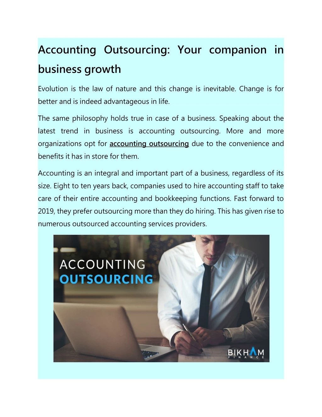 accounting outsourcing your companion in