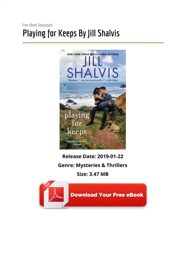 [PDF] Playing for Keeps By Jill Shalvis Free eBook Downloads