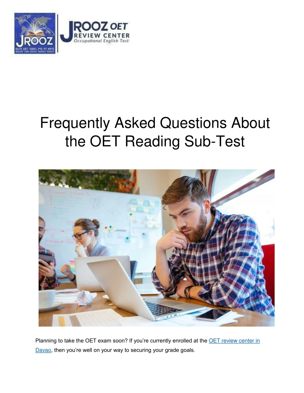 frequently asked questions about the oet reading