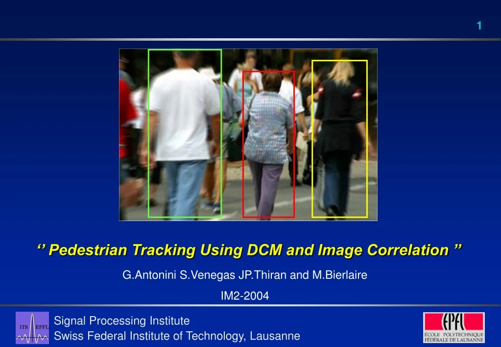 pedestrian tracking using dcm and image