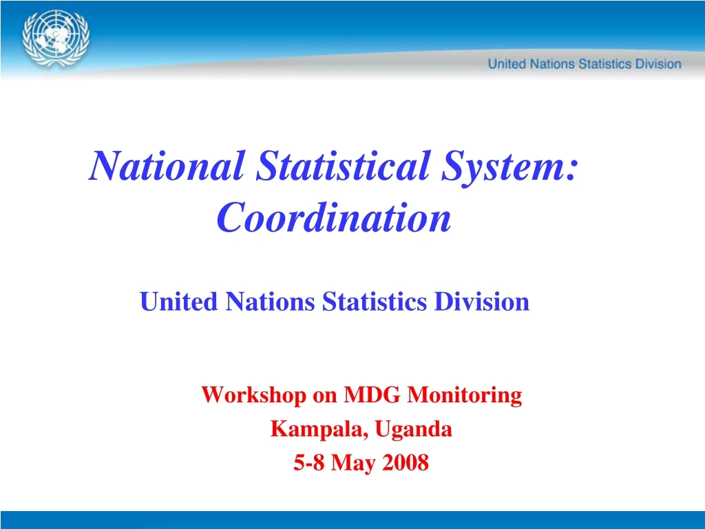 national statistical system coordination united nations statistics division